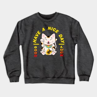 GOOD LUCK CAT Crewneck Sweatshirt